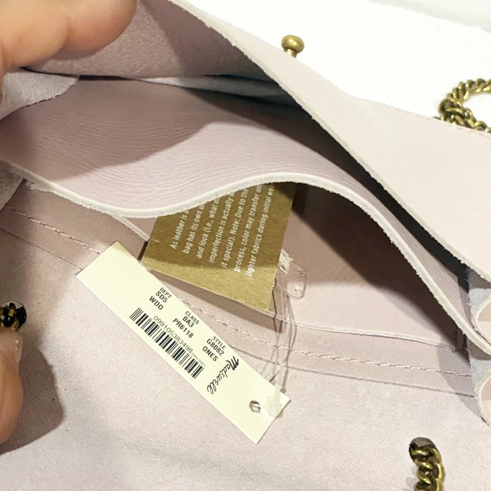 MADEWELL‎ The Chain Crossbody Bag Women's BLUSH Leather Small/Mini NEW